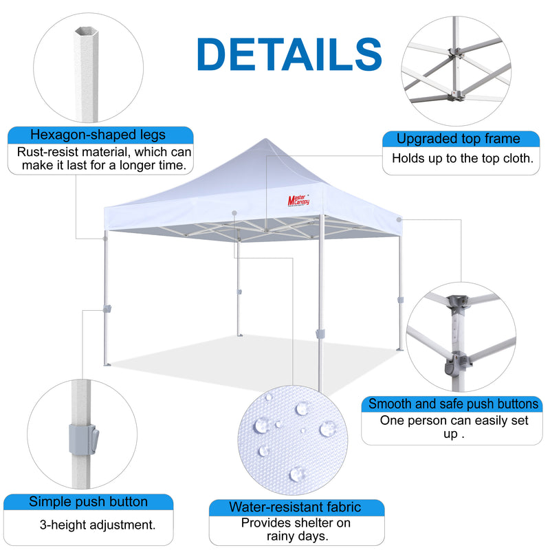 Load image into Gallery viewer, Mastercanopy Core-35 Premium Heavy Duty Instant Canopy Tent - 10x10, 10x15, 10x20