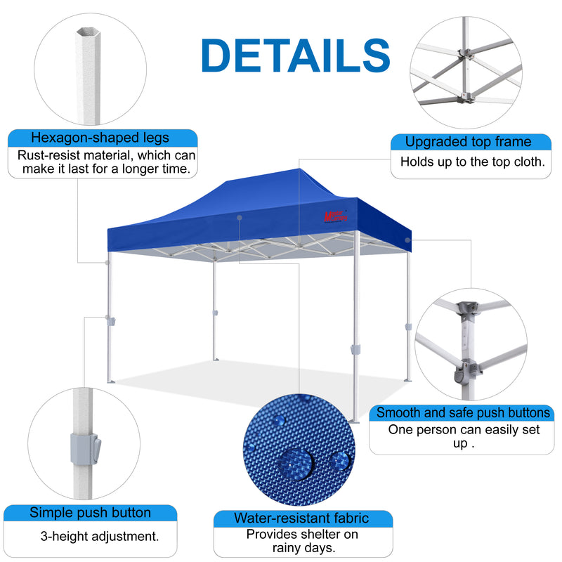 Load image into Gallery viewer, Mastercanopy Core-35 Premium Heavy Duty Instant Canopy Tent - 10x10, 10x15, 10x20