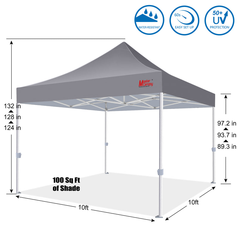 Load image into Gallery viewer, Mastercanopy Core-35 Premium Heavy Duty Instant Canopy Tent - 10x10, 10x15, 10x20