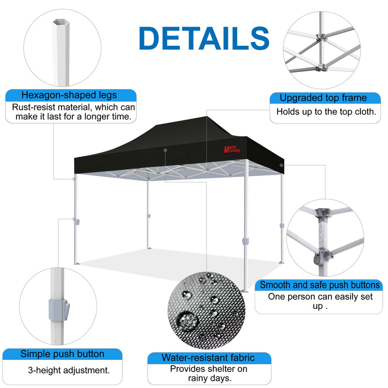 Load image into Gallery viewer, Mastercanopy Core-35 Premium Heavy Duty Instant Canopy Tent - 10x10, 10x15, 10x20