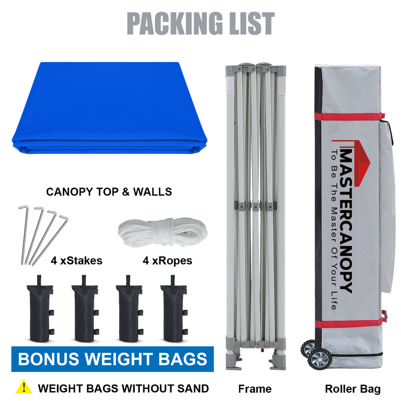 Load image into Gallery viewer, Mastercanopy Lite-30 Commercial Canopy Tent with Sidewalls - 10x10, 10x15, 10x20