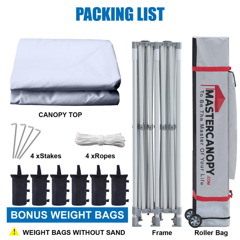 Load image into Gallery viewer, Mastercanopy Core-35 Premium Heavy Duty Instant Canopy Tent - 10x10, 10x15, 10x20