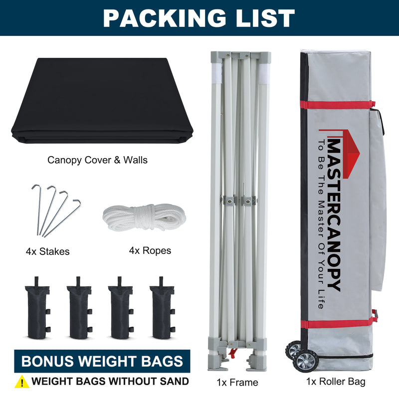 Load image into Gallery viewer, Mastercanopy Core-35 Premium Heavy Duty Instant Canopy Tent with Sidewalls - 10x10, 10x15, 10x20