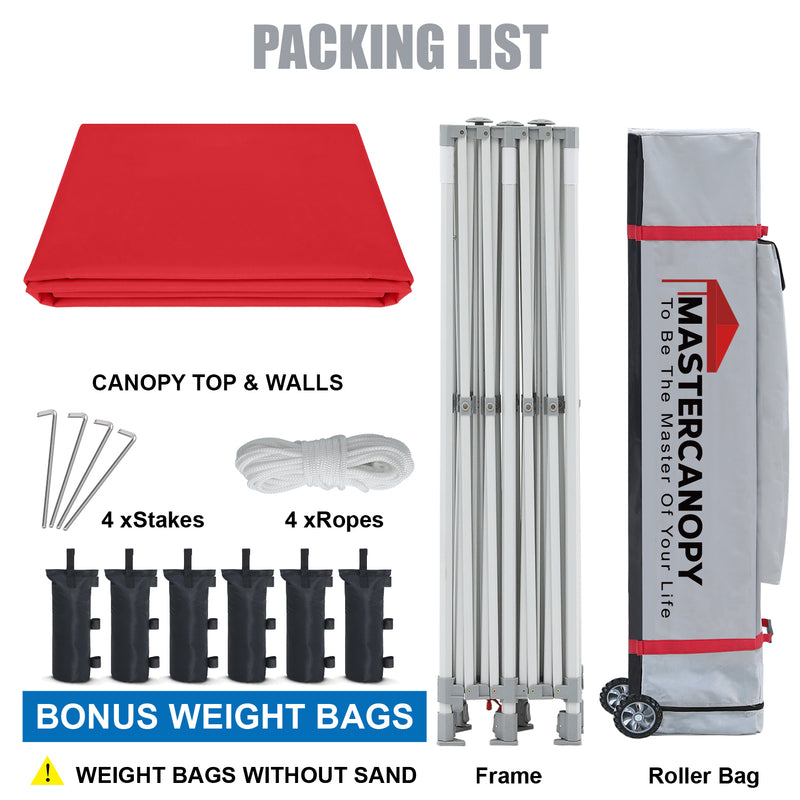 Load image into Gallery viewer, Mastercanopy Lite-30 Commercial Canopy Tent with Sidewalls - 10x10, 10x15, 10x20