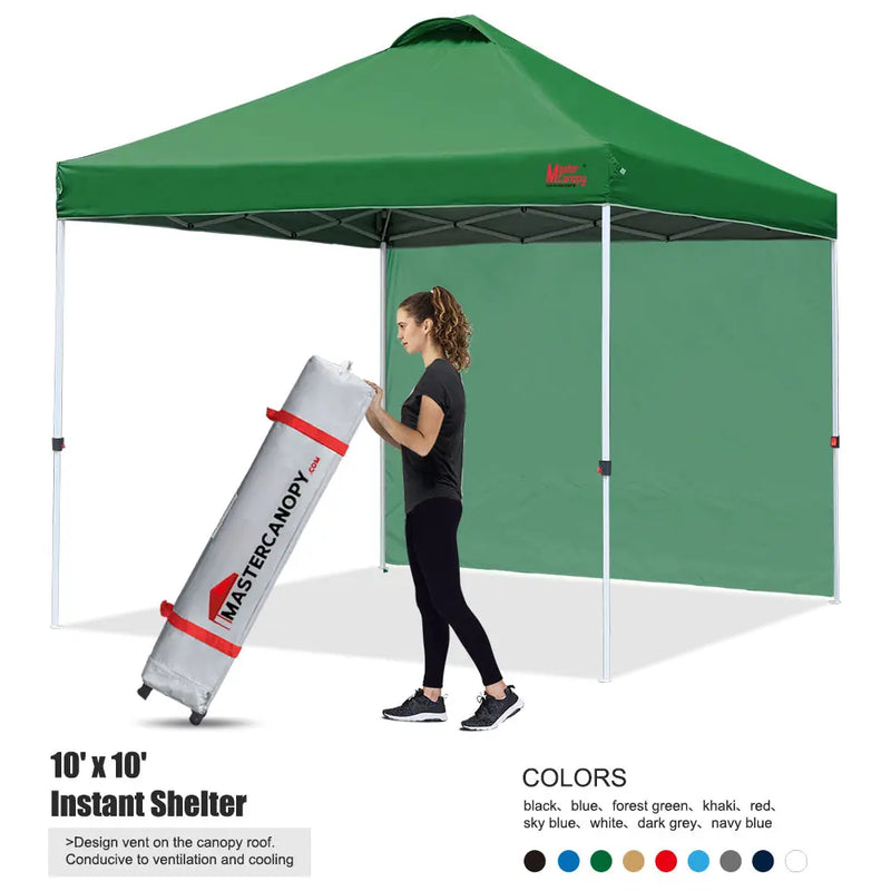 Load image into Gallery viewer, Leisure Sports Durable Ez Pop-Up Canopy Tent with 1 Sidewall-CA - 8x8, 10x10