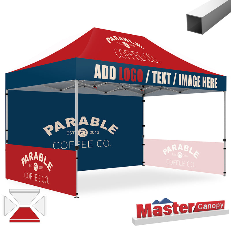 Load image into Gallery viewer, Mastercanopy Lite-30 Custom Canopy Tent Deluxe Easy Pop‑up Personalized 10x10, 10x15, 10x20