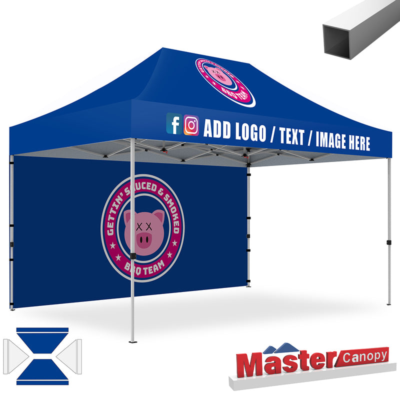 Load image into Gallery viewer, Mastercanopy Lite-30 Custom Canopy Tent Deluxe Easy Pop‑up Personalized 10x10, 10x15, 10x20