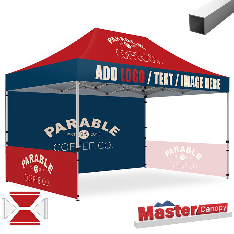 Load image into Gallery viewer, Mastercanopy Lite-30 Custom Canopy Tent Deluxe Easy Pop‑up Personalized 10x10, 10x15, 10x20