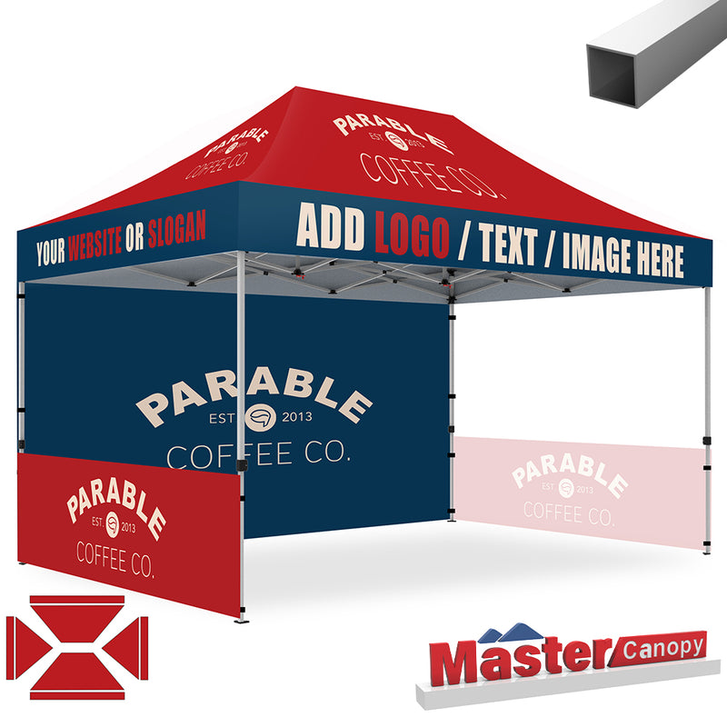 Load image into Gallery viewer, Mastercanopy Lite-30 Custom Canopy Tent Deluxe Easy Pop‑up Personalized 10x10, 10x15, 10x20