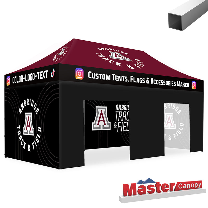 Load image into Gallery viewer, Mastercanopy Lite-30 Custom Canopy Tent Deluxe Easy Pop‑up Personalized 10x10, 10x15, 10x20