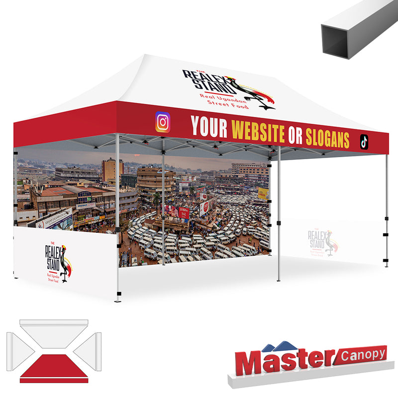 Load image into Gallery viewer, Mastercanopy Lite-30 Custom Canopy Tent Deluxe Easy Pop‑up Personalized 10x10, 10x15, 10x20