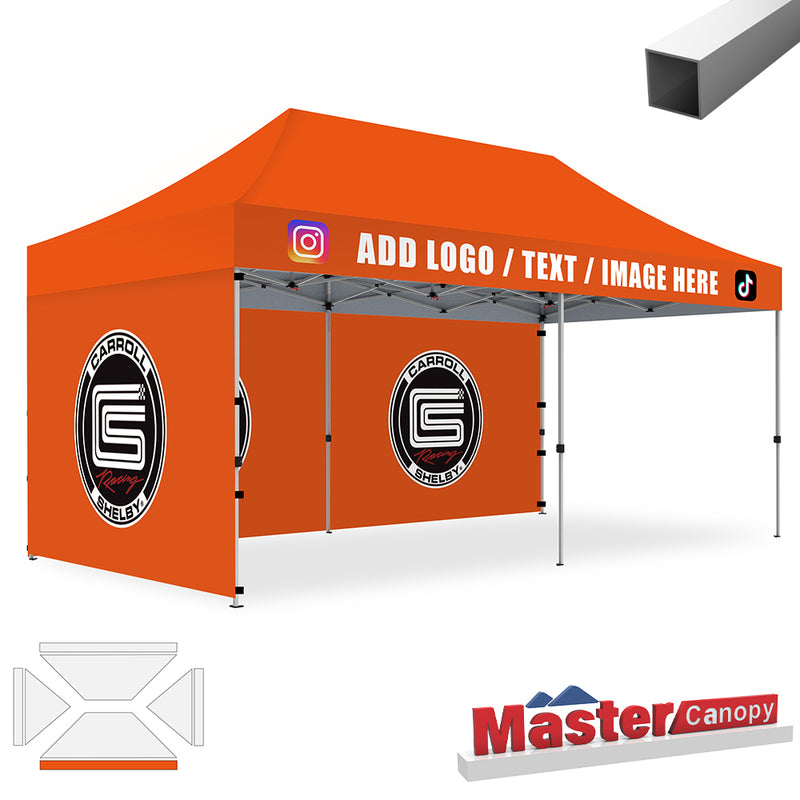 Load image into Gallery viewer, Mastercanopy Lite-30 Custom Canopy Tent Deluxe Easy Pop‑up Personalized 10x10, 10x15, 10x20