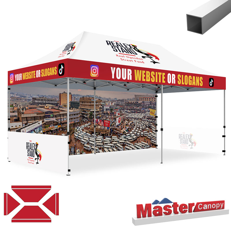 Load image into Gallery viewer, Mastercanopy Lite-30 Custom Canopy Tent Deluxe Easy Pop‑up Personalized 10x10, 10x15, 10x20