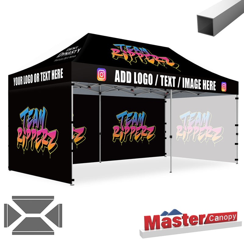 Load image into Gallery viewer, Mastercanopy Lite-30 Custom Canopy Tent Deluxe Easy Pop‑up Personalized 10x10, 10x15, 10x20