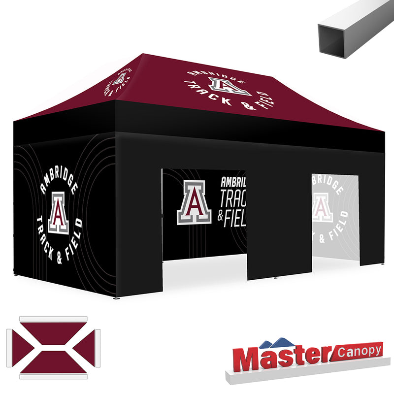 Load image into Gallery viewer, Mastercanopy Lite-30 Custom Canopy Tent Deluxe Easy Pop‑up Personalized 10x10, 10x15, 10x20