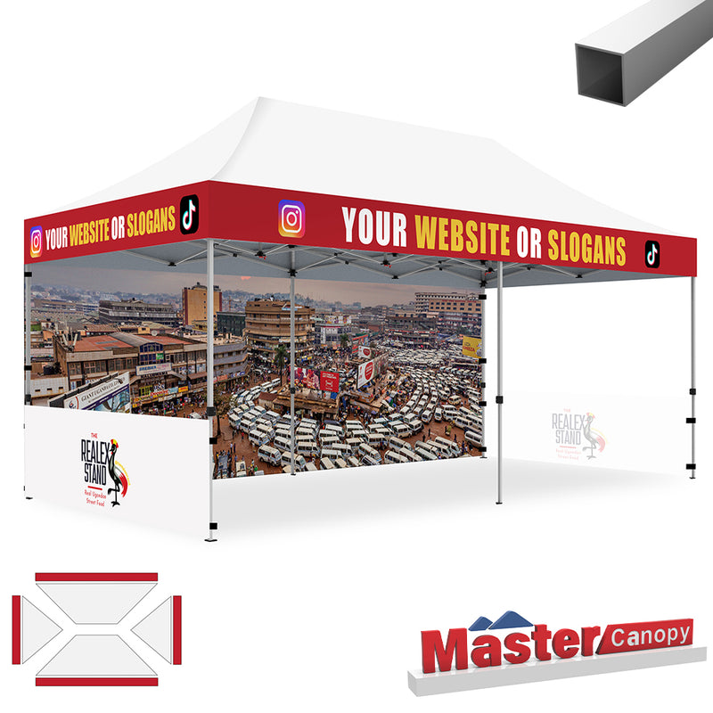 Load image into Gallery viewer, Mastercanopy Lite-30 Custom Canopy Tent Deluxe Easy Pop‑up Personalized 10x10, 10x15, 10x20