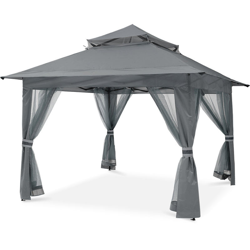 Load image into Gallery viewer, 13x13 Patio Gazebo Outdoor Pop Up Gazebo with Mesh Walls