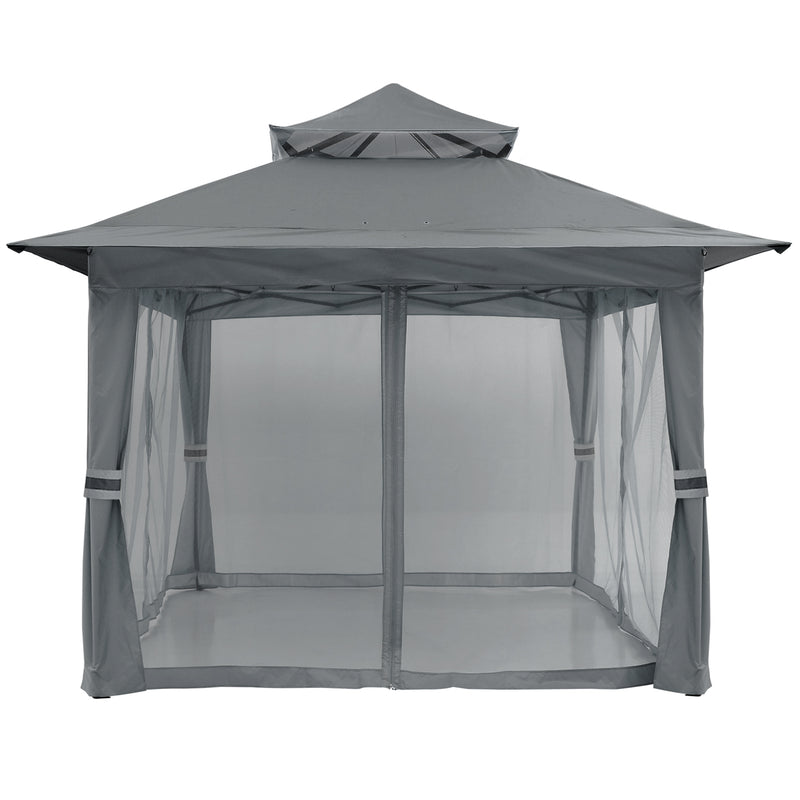 Load image into Gallery viewer, 13x13 Patio Gazebo Outdoor Pop Up Gazebo with Mesh Walls
