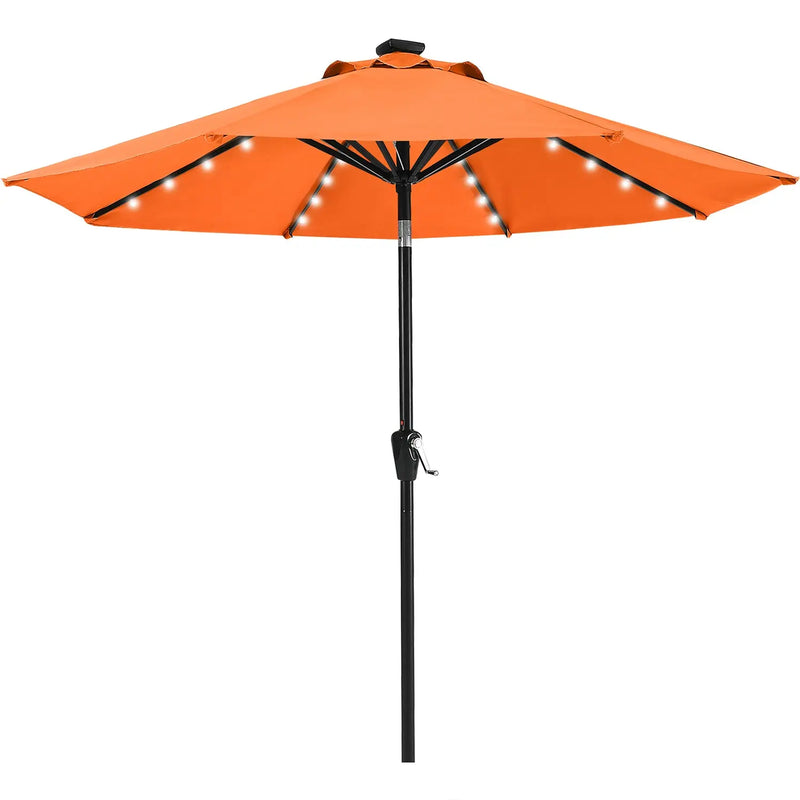 Load image into Gallery viewer, MASTERCANOPY Patio Umbrella with 32 Solar LED Lights 6/8 Ribs-CA