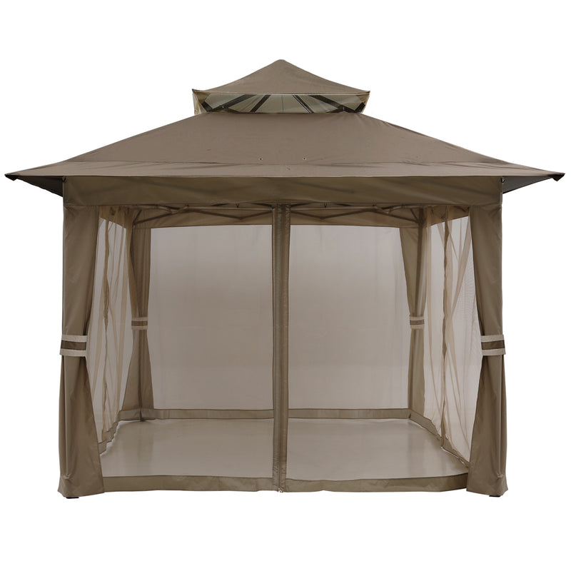 Load image into Gallery viewer, 13x13 Patio Gazebo Outdoor Pop Up Gazebo with Mesh Walls