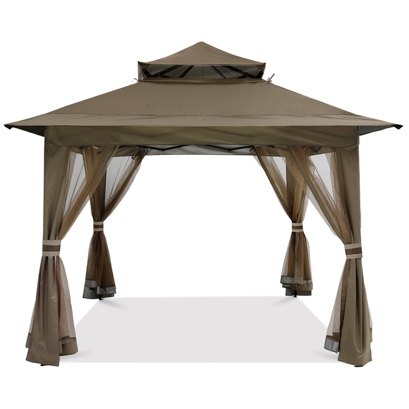 Load image into Gallery viewer, 13x13 Patio Gazebo Outdoor Pop Up Gazebo with Mesh Walls