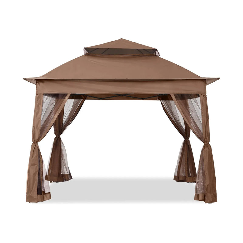 Load image into Gallery viewer, 11x11 Patio Gazebo Outdoor Pop Up Gazebo with Mesh Walls