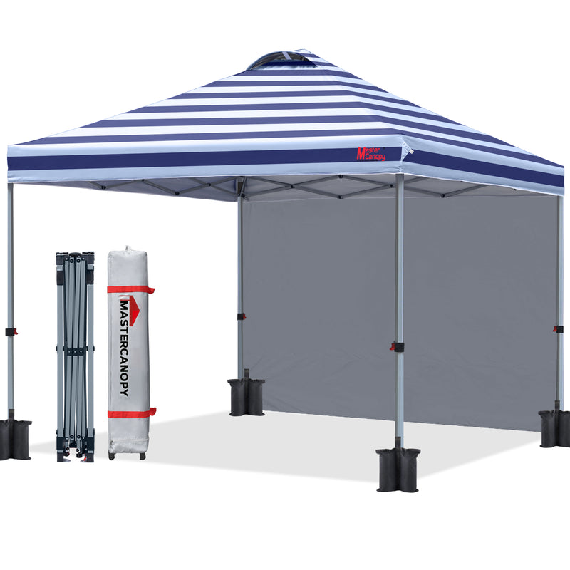 Load image into Gallery viewer, Leisure Sports Durable Ez Pop-Up Canopy Tent with One Sidewall - 8x8, 10x10, 12x12