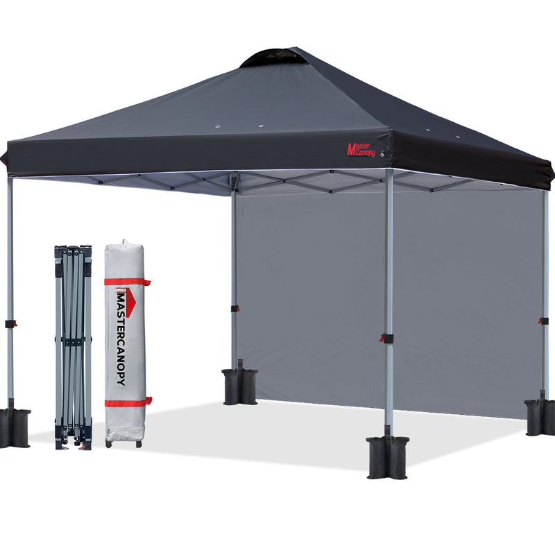 Load image into Gallery viewer, Leisure Sports Durable Ez Pop-Up Canopy Tent with One Sidewall - 8x8, 10x10, 12x12