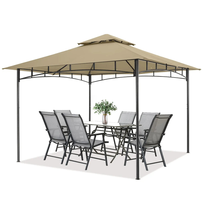 Load image into Gallery viewer, 10x12/11x11 Outdoor Garden Patio Gazebo with Stable Steel Farme-CA