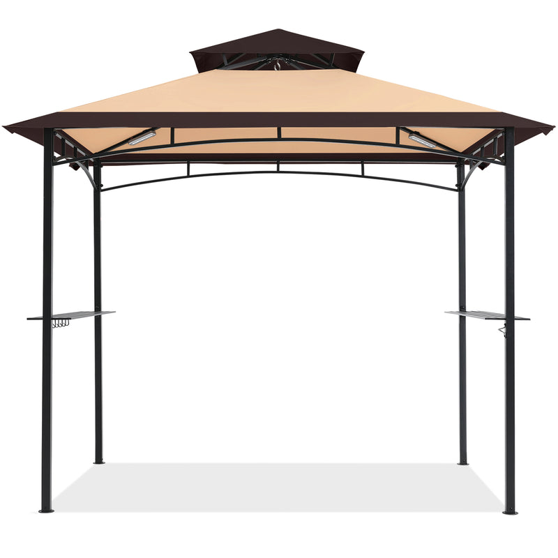 Load image into Gallery viewer, 8x5 Grill Gazebo Outdoor BBQ Gazebo Canopy with 2 LED Lights