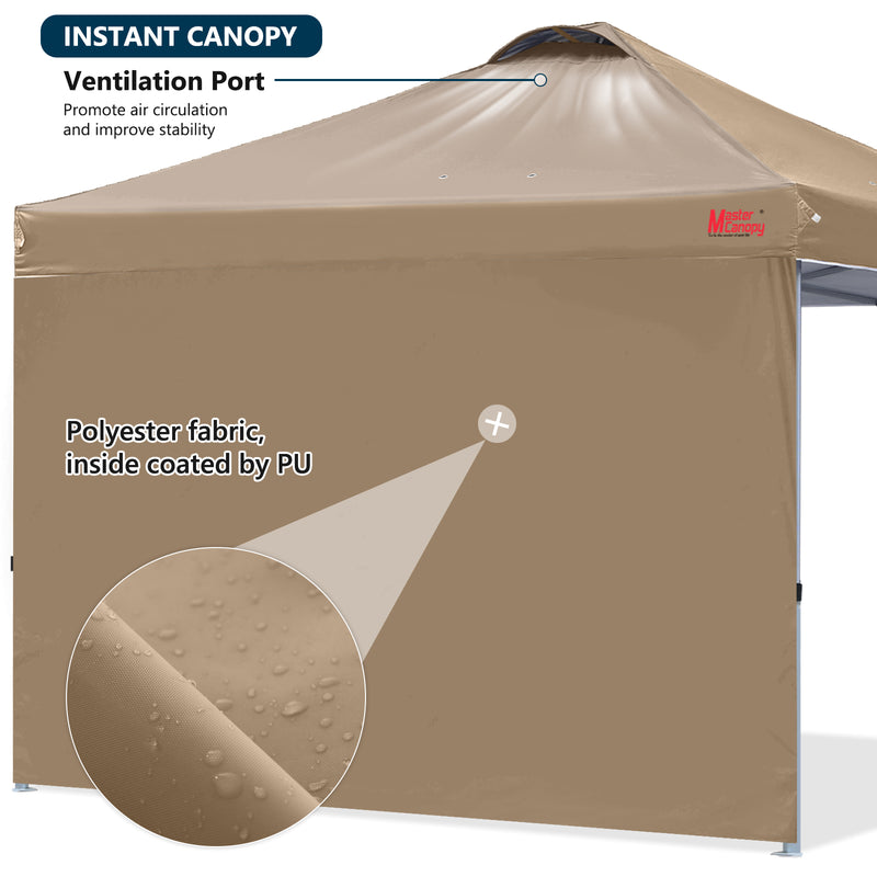 Load image into Gallery viewer, Leisure Sports Durable Ez Pop-Up Canopy Tent with One Sidewall - 8x8, 10x10, 12x12