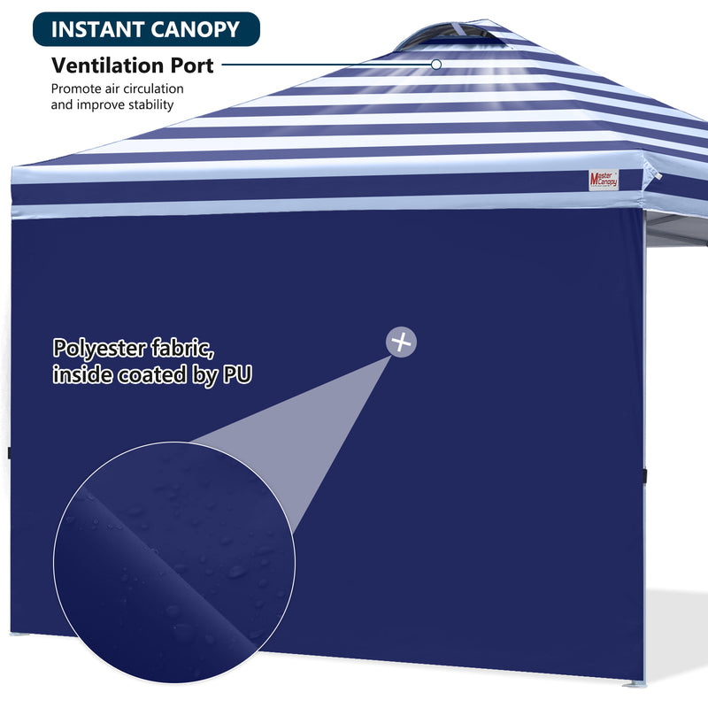 Load image into Gallery viewer, Leisure Sports Durable Ez Pop-Up Canopy Tent with One Sidewall - 8x8, 10x10, 12x12