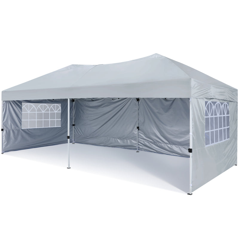 Load image into Gallery viewer, Leisure Sports Pop-Up Canopy Tent with Church Window Sidewalls - 10x10, 10x20