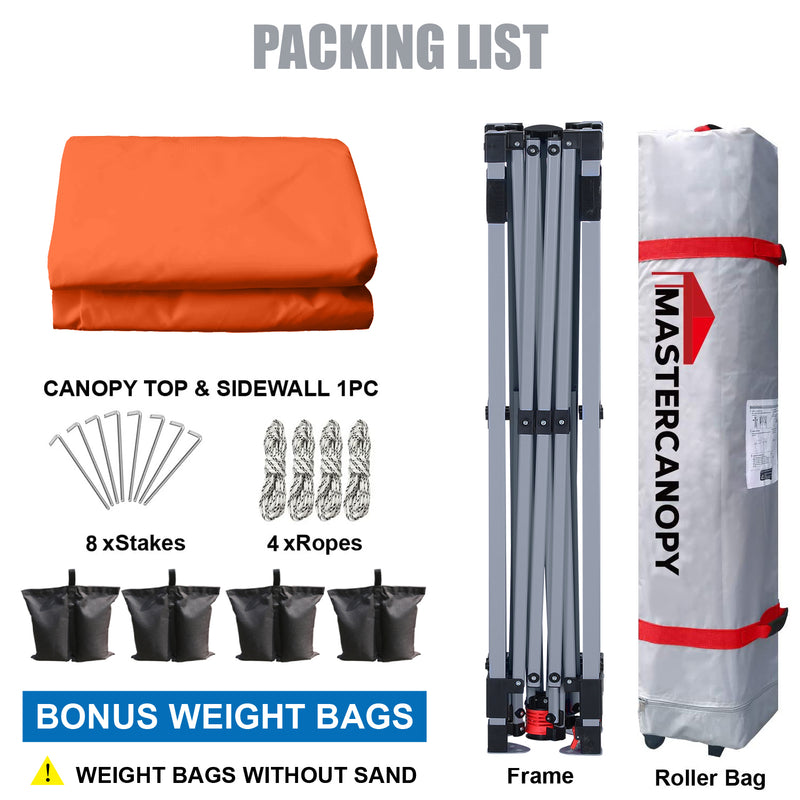 Load image into Gallery viewer, Leisure Sports Durable Pop-Up Canopy Tent with Sidewall - 8x8, 10x10