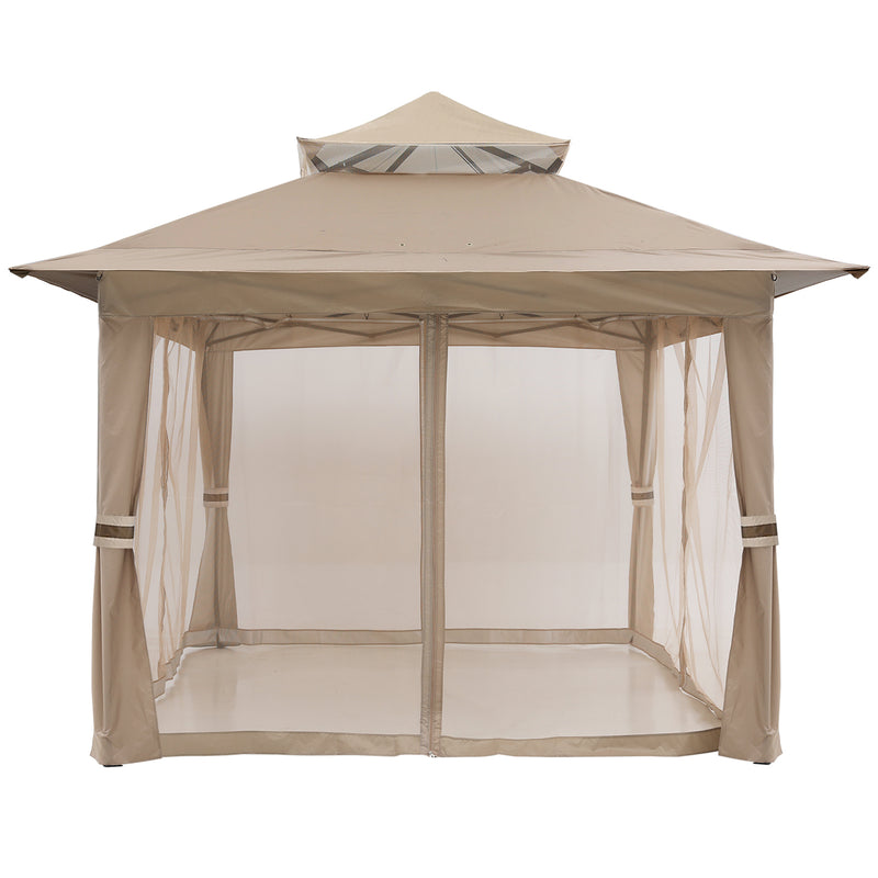 Load image into Gallery viewer, 13x13 Patio Gazebo Outdoor Pop Up Gazebo with Mesh Walls