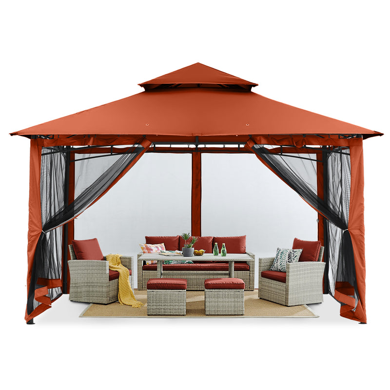 Load image into Gallery viewer, 9x9/11x11/10x12 Outdoor Garden Patio Gazebo with Netting Walls