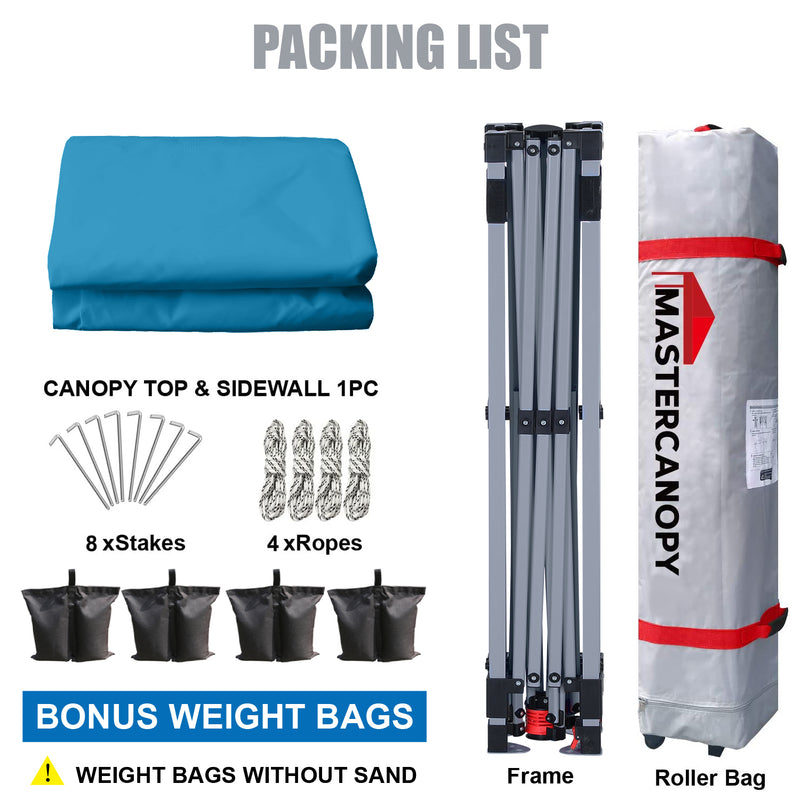 Load image into Gallery viewer, Leisure Sports Durable Pop-Up Canopy Tent with Sidewall - 8x8, 10x10