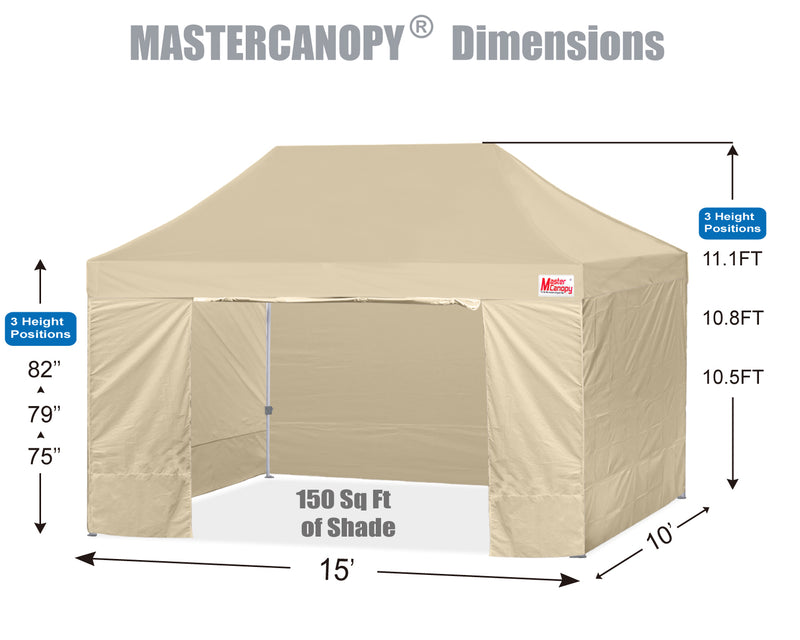 Load image into Gallery viewer, Mastercanopy Lite-30 Commercial Canopy Tent with Sidewalls - 10x10, 10x15, 10x20
