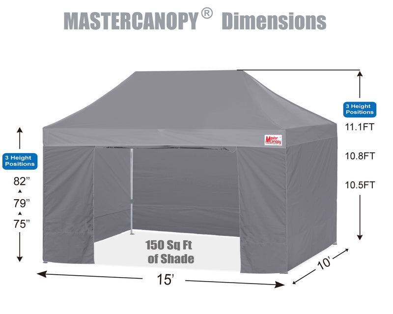 Load image into Gallery viewer, Mastercanopy Lite-30 Commercial Canopy Tent with Sidewalls - 10x10, 10x15, 10x20