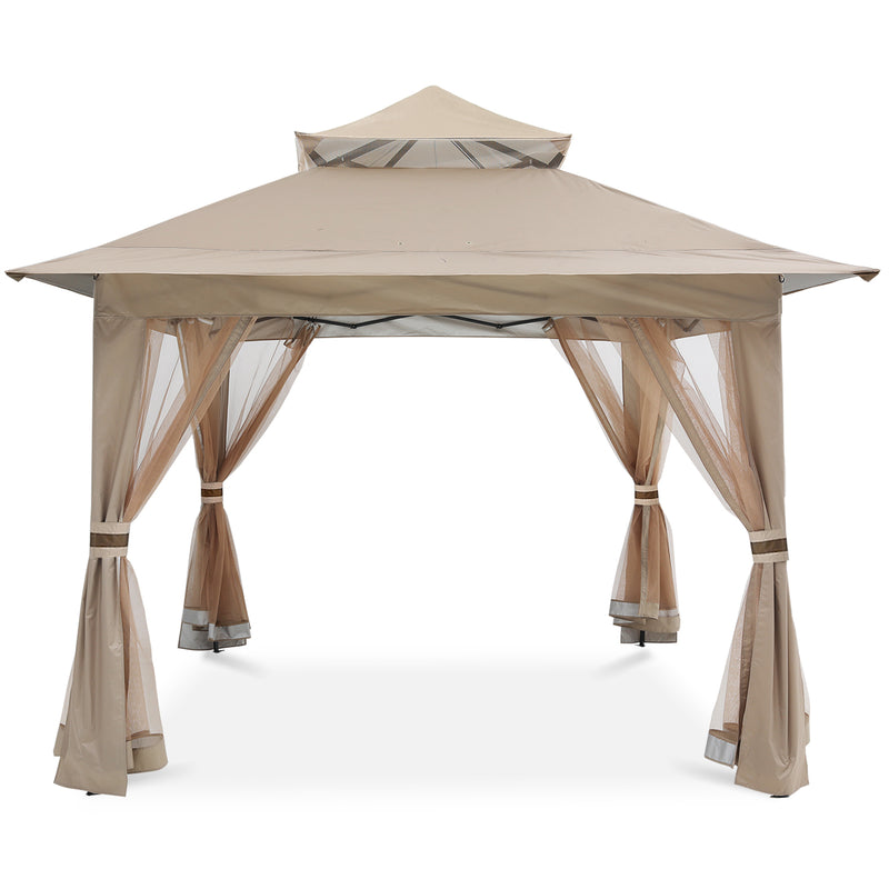 Load image into Gallery viewer, 13x13 Patio Gazebo Outdoor Pop Up Gazebo with Mesh Walls
