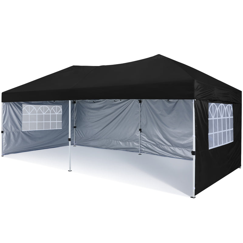 Load image into Gallery viewer, Leisure Sports Pop-Up Canopy Tent with Church Window Sidewalls - 10x10, 10x20