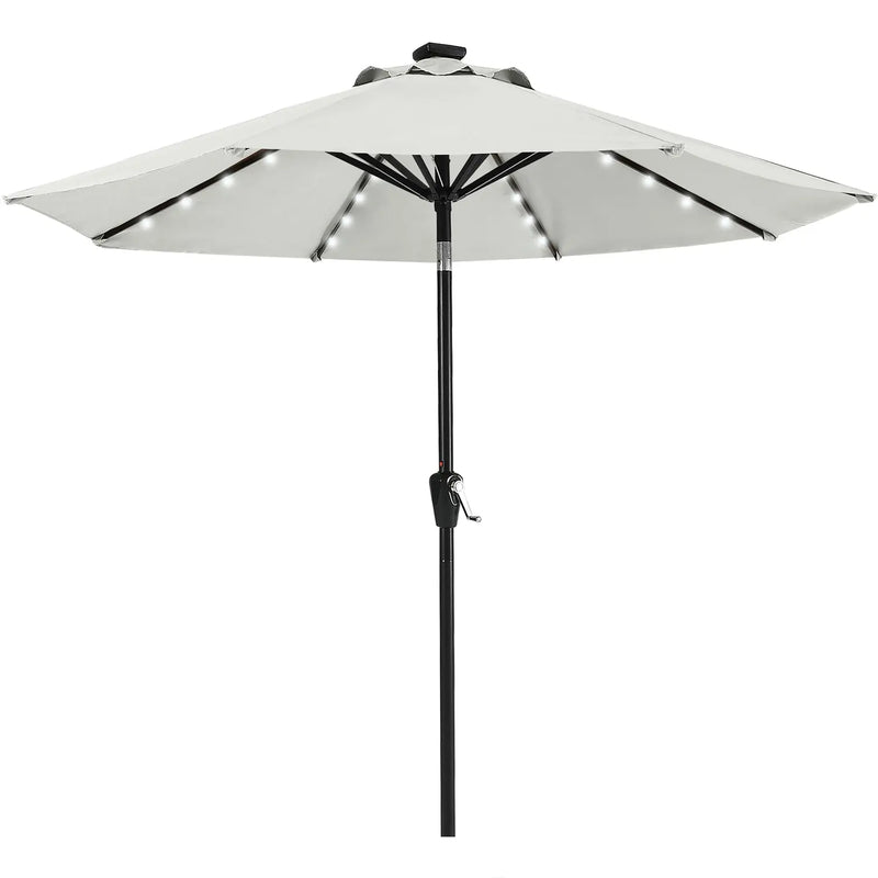 Load image into Gallery viewer, MASTERCANOPY Patio Umbrella with 32 Solar LED Lights 6/8 Ribs-CA