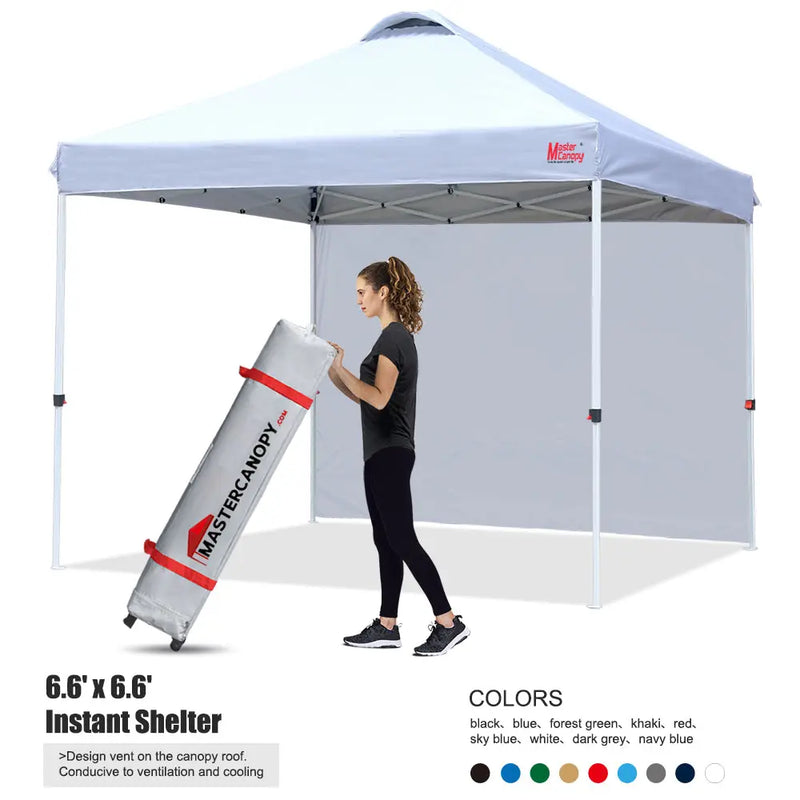 Load image into Gallery viewer, Leisure Sports Durable Ez Pop-Up Canopy Tent with 1 Sidewall-CA - 8x8, 10x10