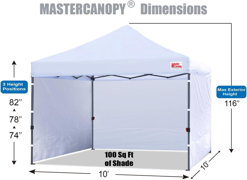 Load image into Gallery viewer, Leisure Sports Easy Pop-Up Canopy Tent with Sidewalls - 8x8, 10x10, 12x12