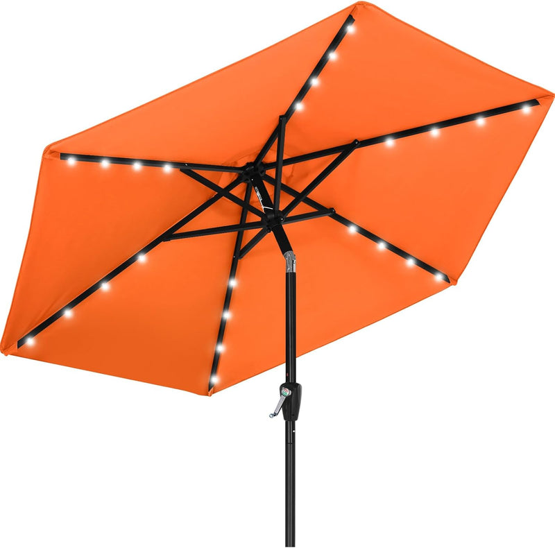 Load image into Gallery viewer, MASTERCANOPY Patio Umbrella with 32 Solar LED Lights 6&8 Ribs