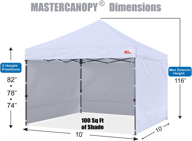 Load image into Gallery viewer, Leisure Sports Easy Pop-Up Canopy Tent with Sidewalls - 8x8, 10x10, 12x12