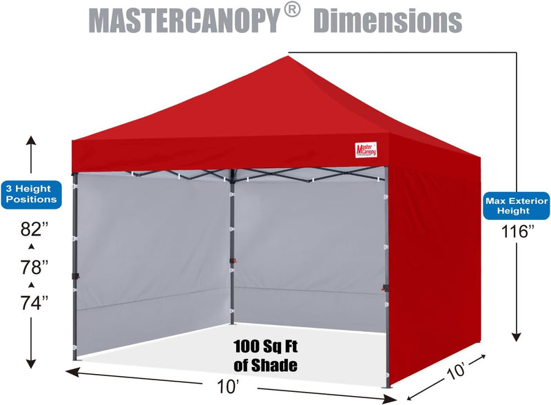 Load image into Gallery viewer, Leisure Sports Easy Pop-Up Canopy Tent with Sidewalls - 8x8, 10x10, 12x12