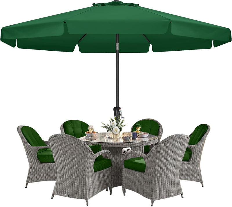 Load image into Gallery viewer, MASTERCANOPY Valance Patio Umbrella for Outdoor Table Market 6/8 Ribs