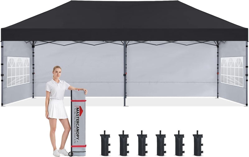 Load image into Gallery viewer, Leisure Sports Pop-Up Canopy Tent with Church Window Sidewalls - 10x10, 10x20