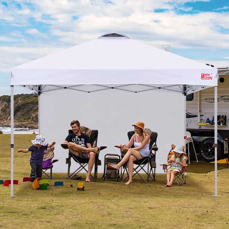 Load image into Gallery viewer, Leisure Sports Durable Ez Pop-Up Canopy Tent with One Sidewall - 8x8, 10x10, 12x12